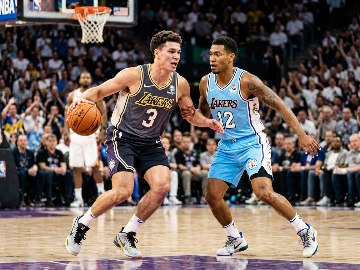 NBA篮球比赛激烈对抗瞬间